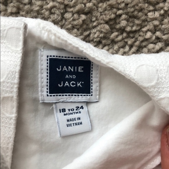 White patterned Janie and Jack romper - Picture 3 of 4